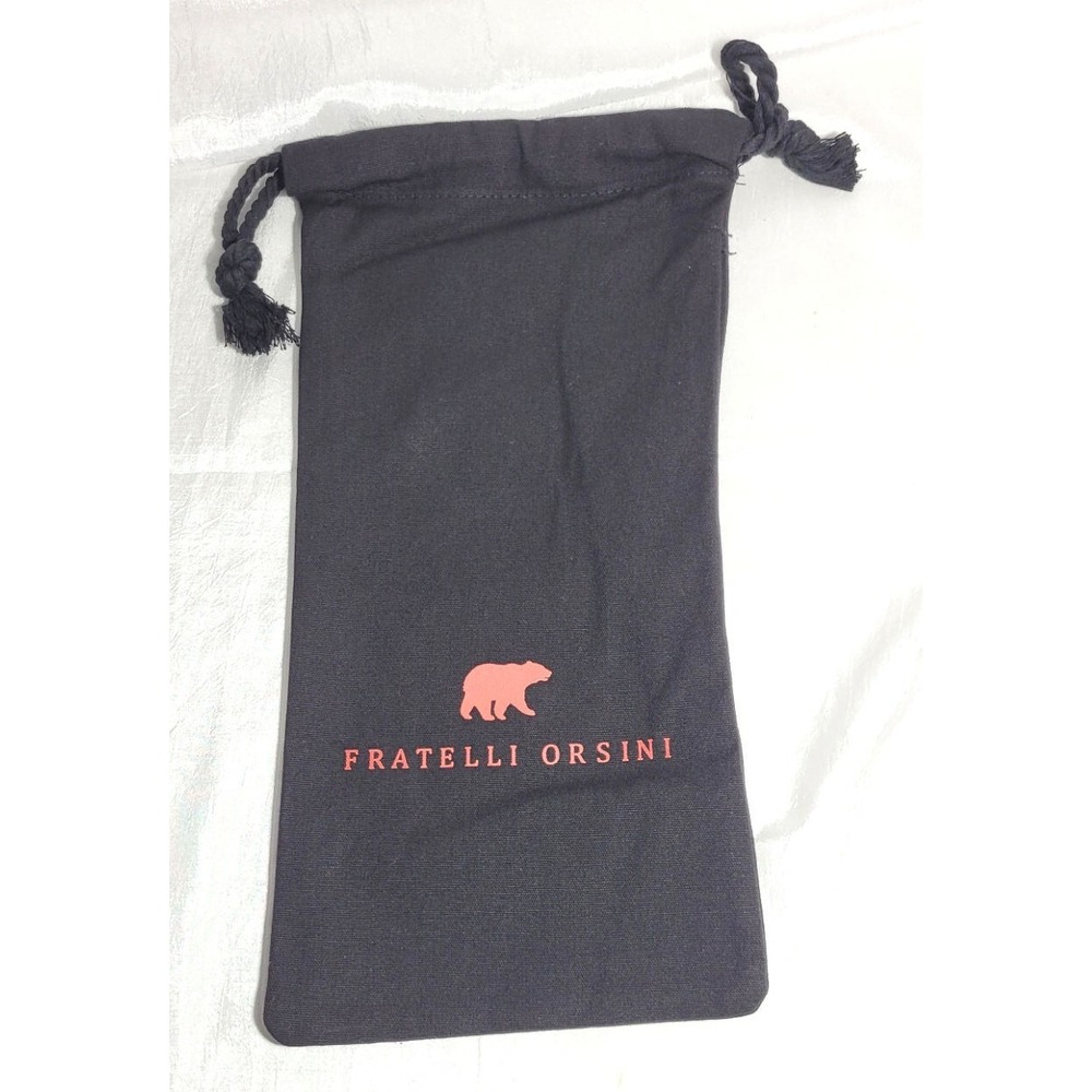 Fratelli Orsini Italian Leather Gloves Cotton Drawstring Storage Pouch Bag